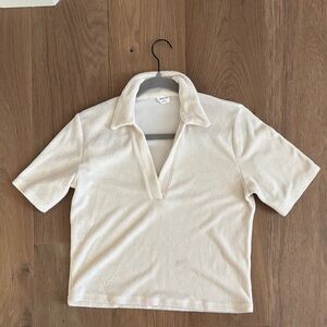 Aritzia terry Polo Top